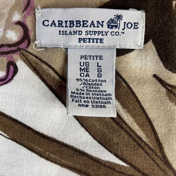NWT Caribbean Joe Short Sleeve Top Size Petite L - Picture 7 of 7